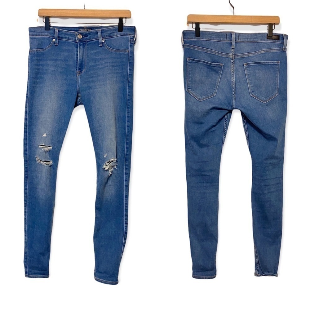 Abercrombie mid rise jeans leggings destroyed size 28 or 8